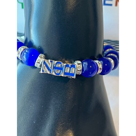 Zeta Phi Beta Bling Natural Agate Soror Charm Bracelet - Picture 9 of 11